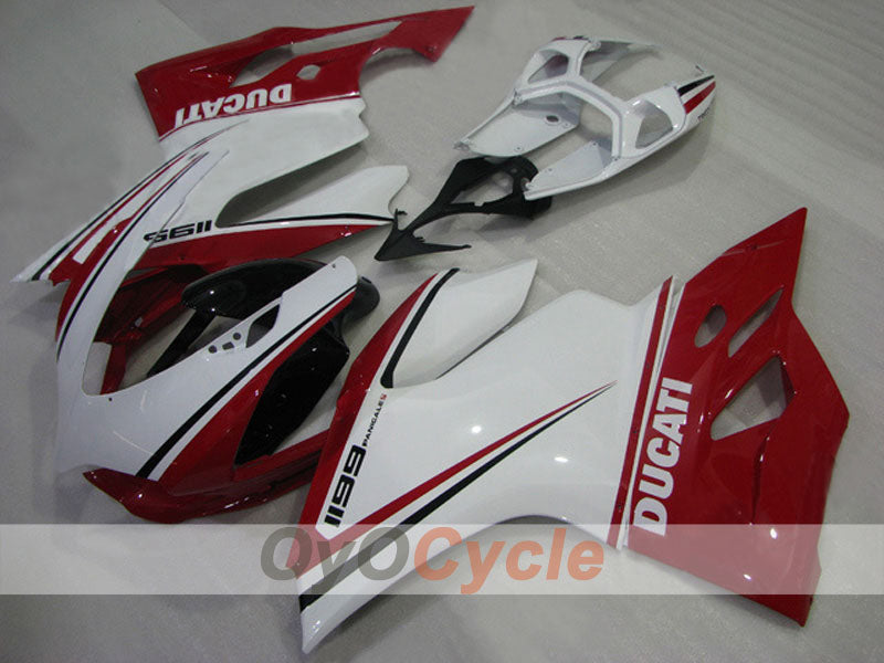 Einspritz-Verkleidungssatz für Ducati 1199, Baujahre 11-14 - Rot, Weiß - Werksstil #OYO87903387 Hauptbild
