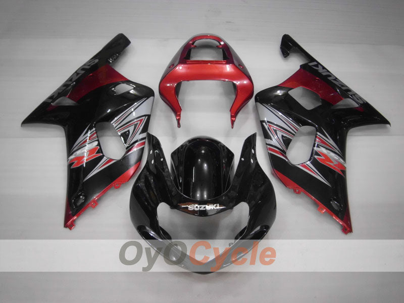 Verkleidungssatz für Einspritzmodelle, GSX R600, 01-03 - Rot, Schwarz - Factory Style #OYO87901069 Hauptbild