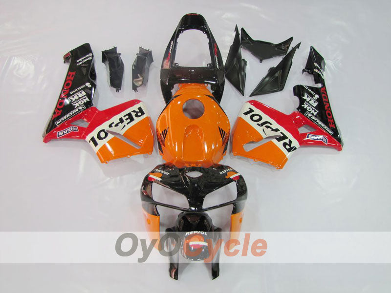 Verkleidungssatz für Einspritzung für CBR600RR 05-06 - Orange, Schwarz - MICHELIN, RK, Repsol #OYO87900331 Hauptbild