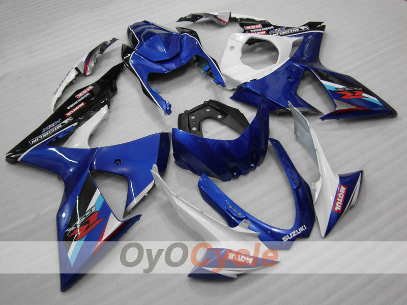 Verkleidungssatz für Einspritzung für 09-16 GSX R1000 - Blau, Weiß - Werksstil, MOTUL #OYO87902868 Hauptbild