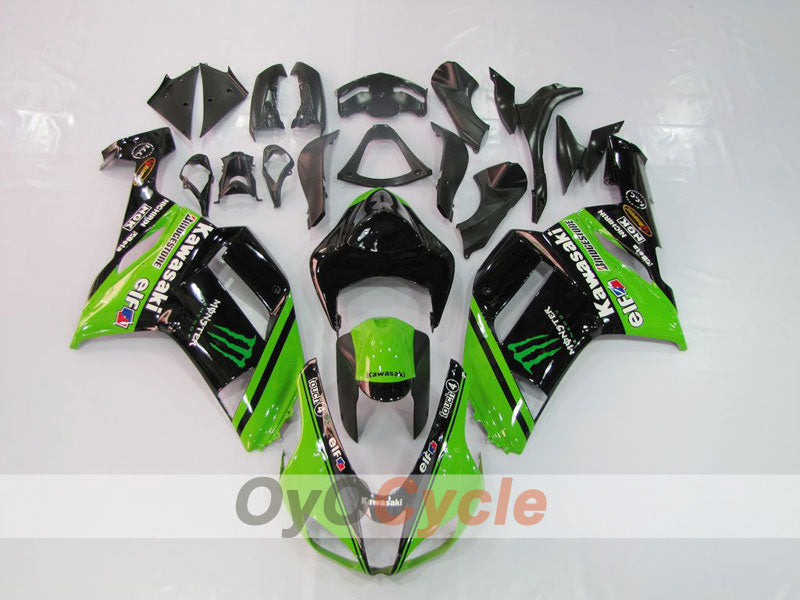 Einspritz-Verkleidungssatz für 07-08 NINJA ZX-6R - Grün, Schwarz - Monster #OYO87901950 Hauptbild