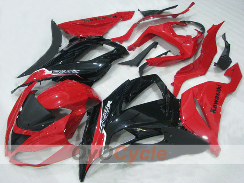Einspritzverkleidungssatz für 13-18 NINJA ZX-6R - Rot, Schwarz - Werksdesign #OYO87903159