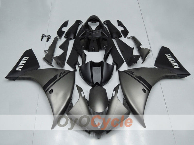Einspritzverkleidungssatz für 12-14 YZF-R1 - Schwarz, Grau, Matt - Werksdesign #OYO87903174