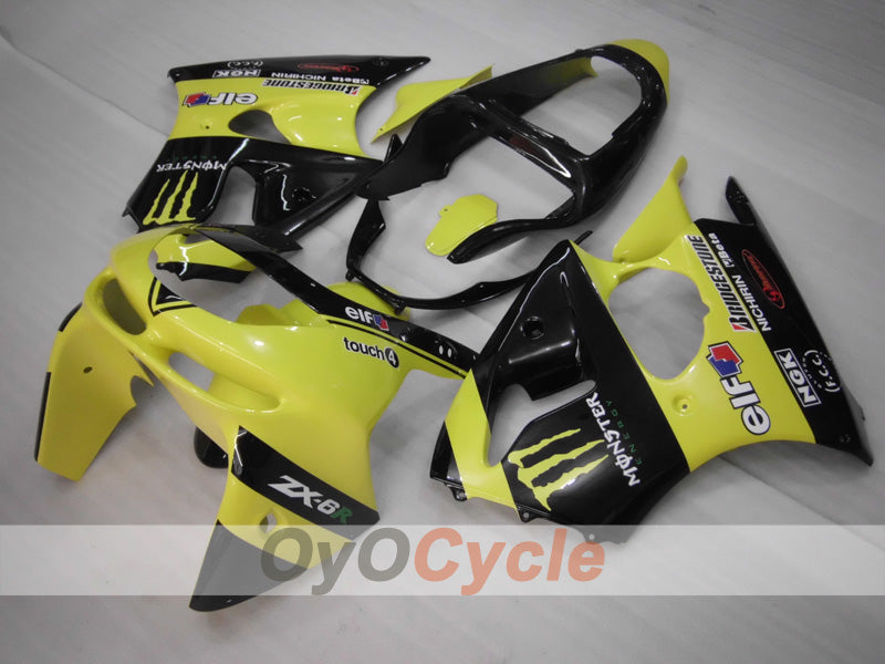 Verkleidungssatz für 98-99 NINJA ZX-6R - Gelb, Schwarz - Monster #OYO87903000 Zweitbild