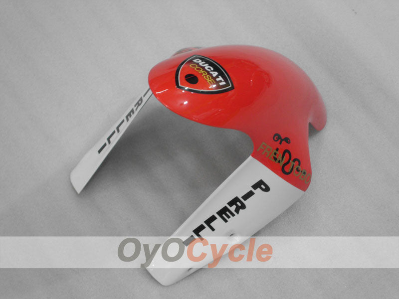 Verkleidungssatz für 08-13 Ducati 848 - Rot, Weiß - Werksdesign #OYO87902187