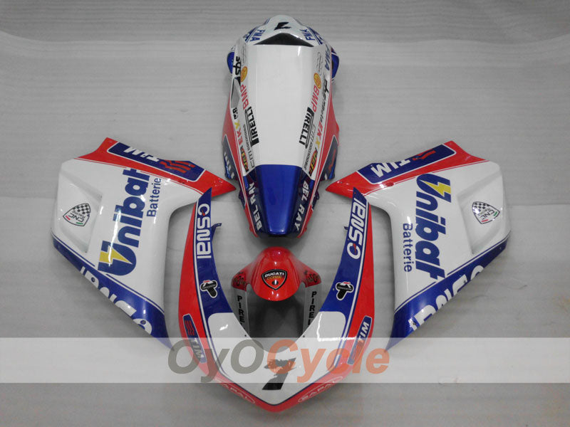 Verkleidungskit für Einspritzung für Ducati 1198 09-11 - Blau, Weiß - Werksstil #OYO87902340 Zweitbild