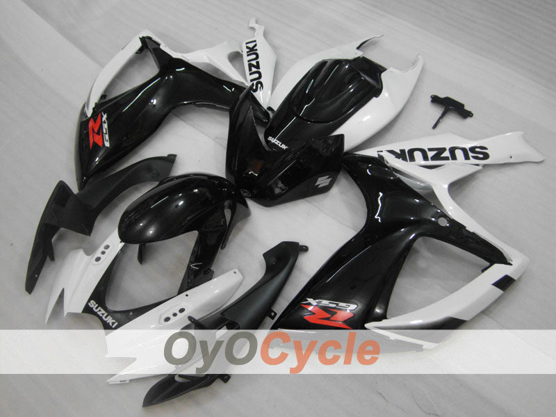 Verkleidungssatz für 06-07 GSX R600 - Weiß, Schwarz - Werksdesign #OYO87901527 Hauptbild
