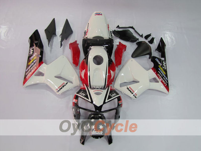 Verkleidungssatz für Einspritzermodelle 05-06 CBR600RR - Weiß, Schwarz - Lee, MICHELIN #OYO87900264
