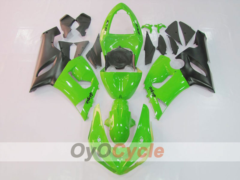 Spritzverkleidungssatz für 05-06 NINJA ZX-6R - Grün, Schwarz - Werksstil #OYO87901847 Hauptbild