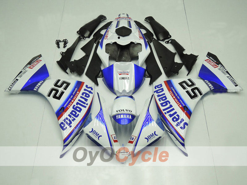 Einspritzverkleidungssatz für 12-14 YZF-R1 - Blau, Weiß - Sterilgarda #OYO87903176