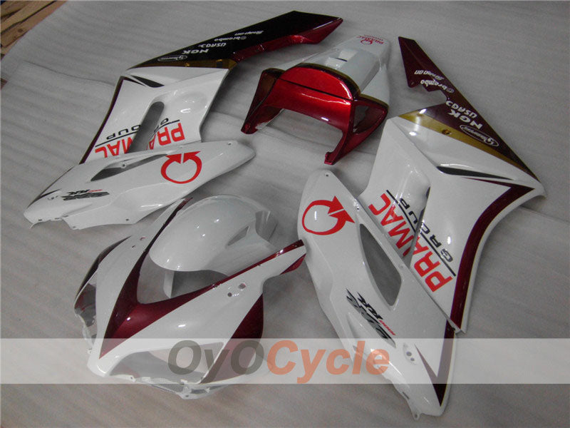 Einspritzverkleidungssatz für CBR1000RR 04-05 - Rot, Weiß - PRAMAC #OYO87900524