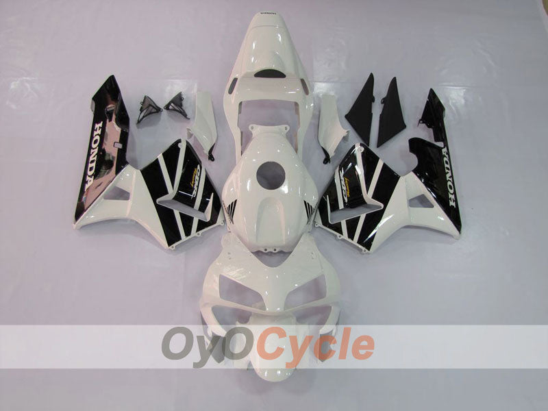 Verkleidungssatz für Einspritzermodelle der CBR600RR 03-04 - Weiß, Schwarz - Werksdesign #OYO87902549 Hauptbild