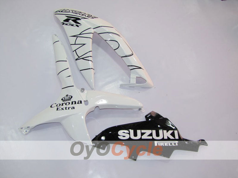 Einspritzverkleidungssatz für 08-10 GSX R750 - Weiß, Schwarz - Corona #OYO87901377