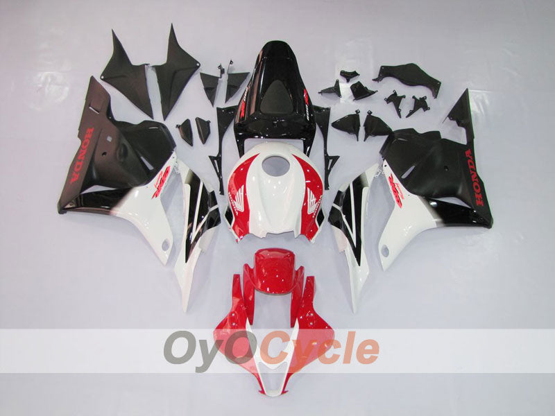 Verkleidungskit für Einspritzmodelle 09-12 CBR600RR - Weiß, Schwarz - Werksstil #OYO87900450