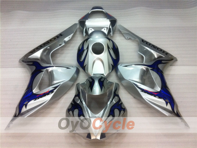 Einspritzverkleidungssatz für CBR1000RR 06-07 - Blau, Silber - Flamme #OYO87900583