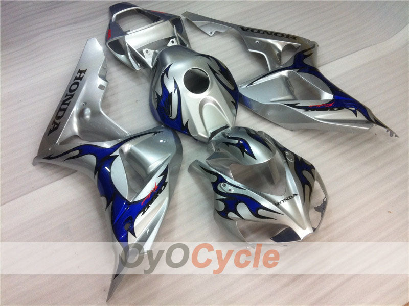 Einspritzverkleidungssatz für CBR1000RR 06-07 - Blau, Silber - Flamme #OYO87900583