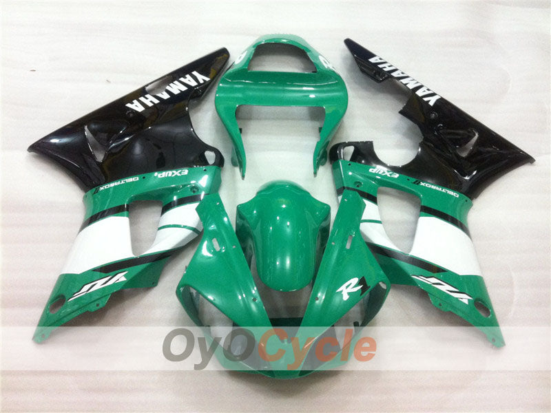 Verkleidungssatz für Einspritzmodelle für YZF-R1 00-01 - Grün, Schwarz - Werksstil #OYO87900772 Zweitbild