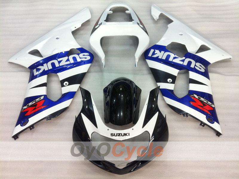 Verkleidungssatz für Einspritzmodelle, GSX R600, 01-03 - Weiß, Schwarz - Factory Style #OYO87901072 Hauptbild