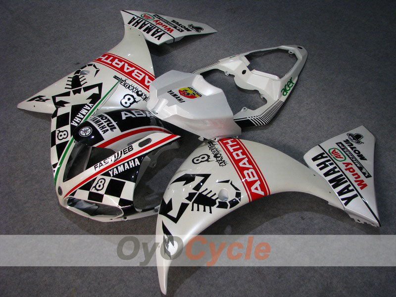 Einspritzverkleidungssatz für YZF-R1 09-11 - Schwarz, Perlweiß - ABARTH #OYO87900884 Hauptbild