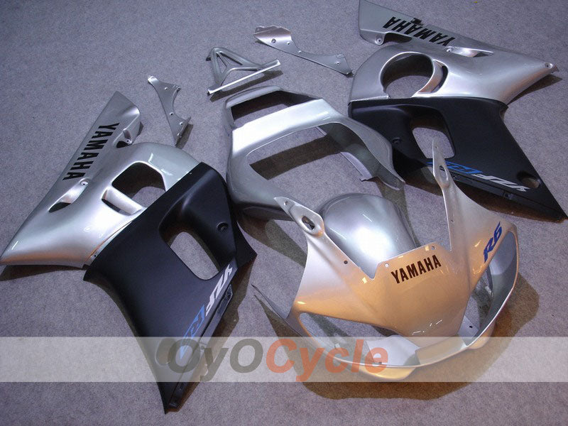 Einspritz-Verkleidungskit für YZF-R6 98-02 - Schwarz, Silber, Matt - Werksstil #OYO87901012