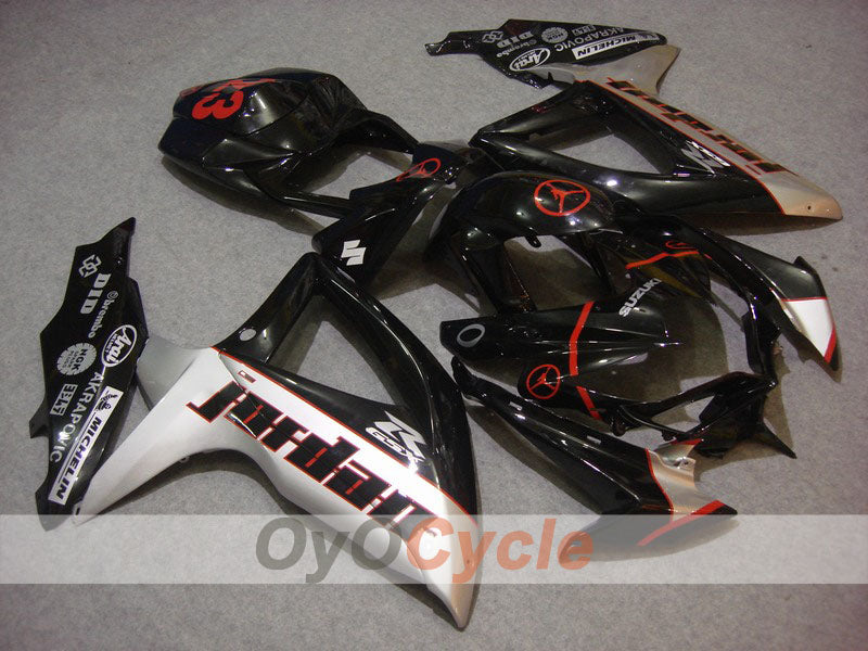 Verkleidungssatz für Einspritzmodelle 08-10 GSX R750 - Schwarz, Silber - Jordan #OYO87901450 Hauptbild