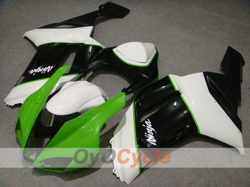 Verkleidungssatz für Einspritzmodelle, 07-08 NINJA ZX-6R - Grün, Weiß - Werksstil #OYO87901918 Hauptbild