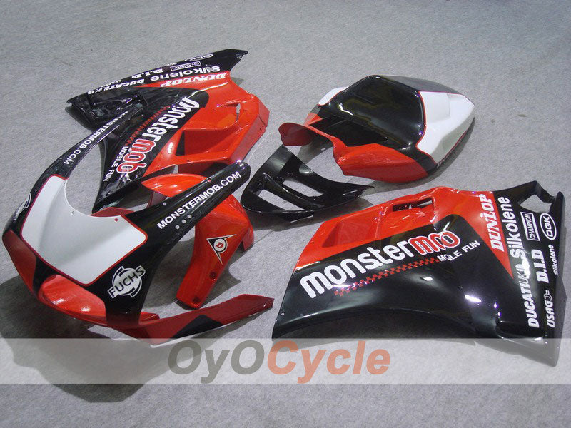 Einspritz-Verkleidungskit für Ducati 748 von 94-02 - Rot, Schwarz - Monstermob #OYO87902071 Hauptbild