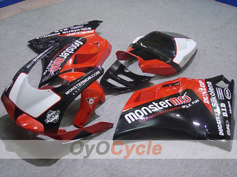 Verkleidungssatz für Einspritzermodelle der Ducati 998, 02-04 - Rot, Schwarz - Monstermob #OYO87902302