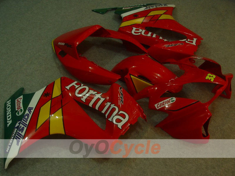 Verkleidungssatz für VFR800 98-01 - Rot - Castrol #OYO87902899