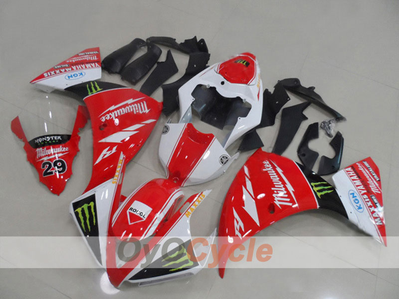 Einspritzverkleidungs-Kit für 12-14 YZF-R1 - Rot, Weiß - MAXXIS #OYO87903181 Hauptbild