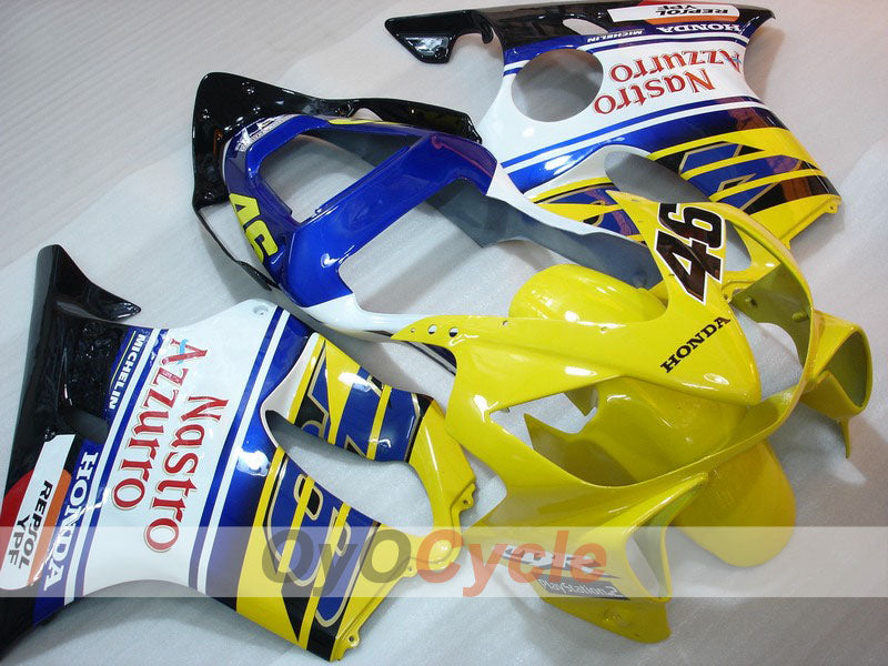 Verkleidungssatz für Einspritzmodelle 01-03 CBR600F4i - Gelb, Blau - MICHELIN, Nastro Azzurro #OYO87900164 Hauptbild