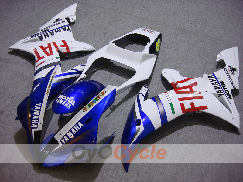 Verkleidungssatz für Einspritzermodelle der YZF-R1, Baujahr 02-03 - Blau, Weiß - FIAT, MOTUL #OYO87900792 Hauptbild