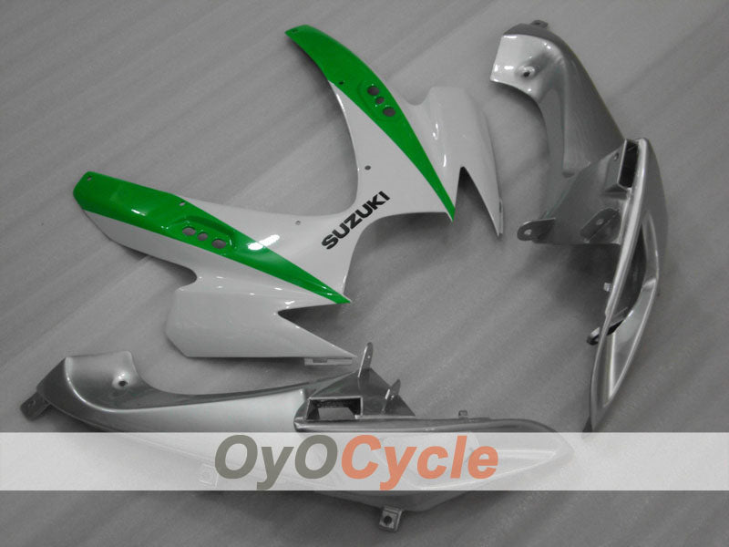 Einspritzverkleidungssatz für 06-07 GSX R600 - Weiß, Silber - Werksdesign #OYO87901521