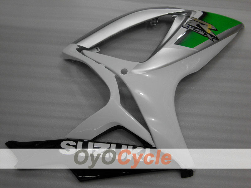 Einspritzverkleidungssatz für 06-07 GSX R600 - Weiß, Silber - Werksdesign #OYO87901521