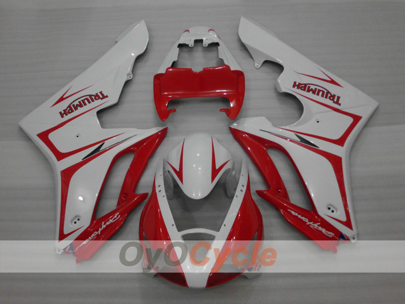 Einspritzverkleidungssatz für Triumph Daytona 675 06-08 - Rot, Weiß - Werksdesign #OYO87903144