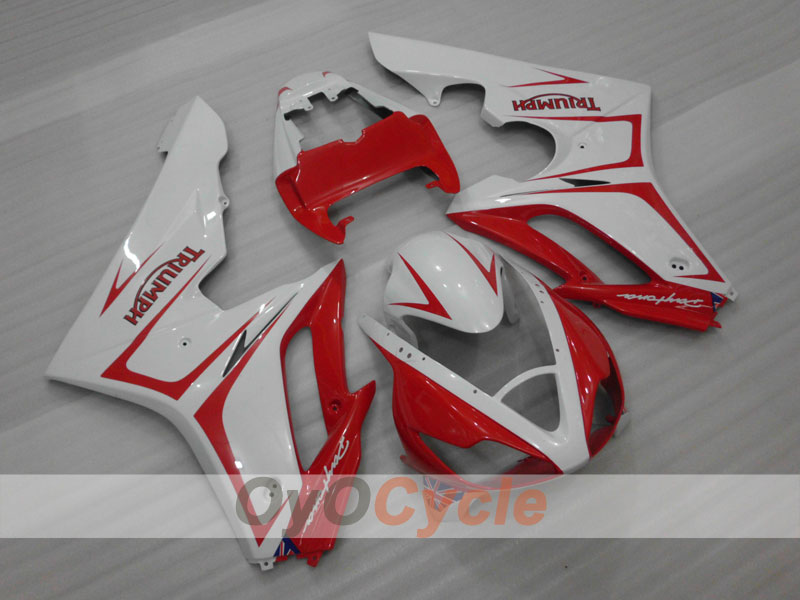Einspritzverkleidungssatz für Triumph Daytona 675 06-08 - Rot, Weiß - Werksdesign #OYO87903144
