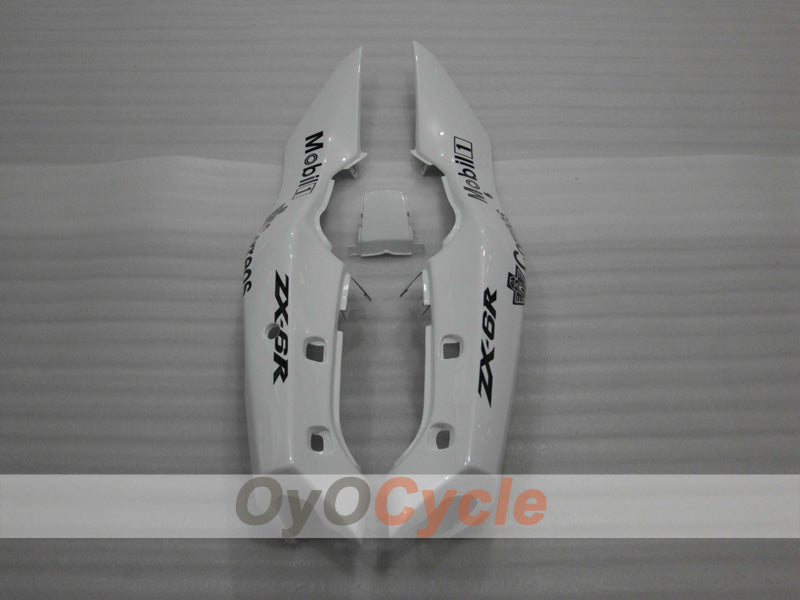 Spritzguss-Verkleidungssatz für 94-97 NINJA ZX-6R - Weiß, Schwarz - West #OYO87902996