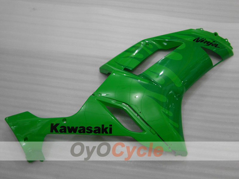 Spritzguss-Verkleidungssatz für 07-08 NINJA ZX-6R - Grün - Flame #OYO87901932