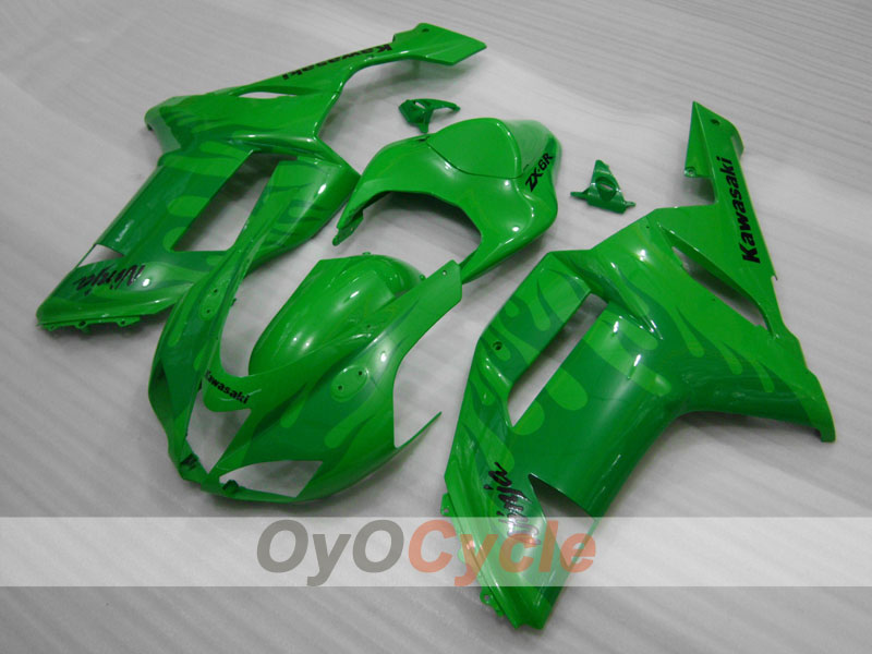 Spritzguss-Verkleidungssatz für 07-08 NINJA ZX-6R - Grün - Flame #OYO87901932 Zweitbild