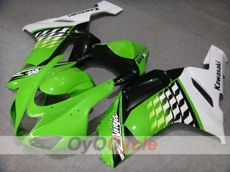 Verkleidungssatz für Spritzgussverkleidung für 07-08 NINJA ZX-6R - Grün, Schwarz - Nakano #OYO87901970 Hauptbild