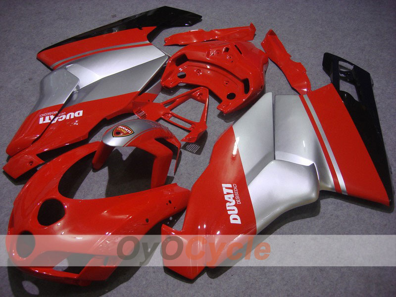 Spritzguss-Verkleidungssatz für Ducati 999 05-06 - Rot, Silber - Werksstil #OYO87902371 Hauptbild