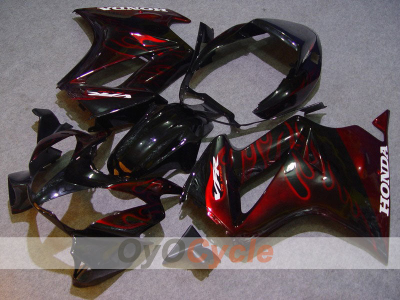 Verkleidungssatz für VFR800 98-01 - Rot, Schwarz - Flame #OYO87902897