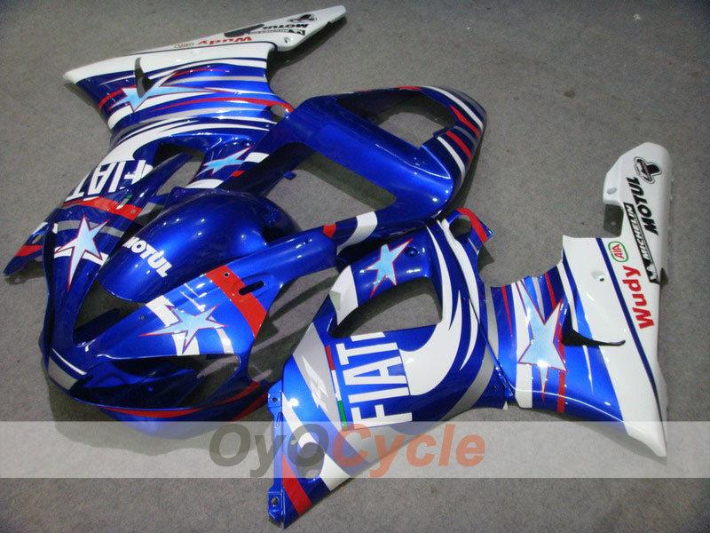 Einspritzverkleidungssatz für 00-01 YZF-R1 - Blau, Weiß - FIAT, MOTUL #OYO87900762 Hauptbild