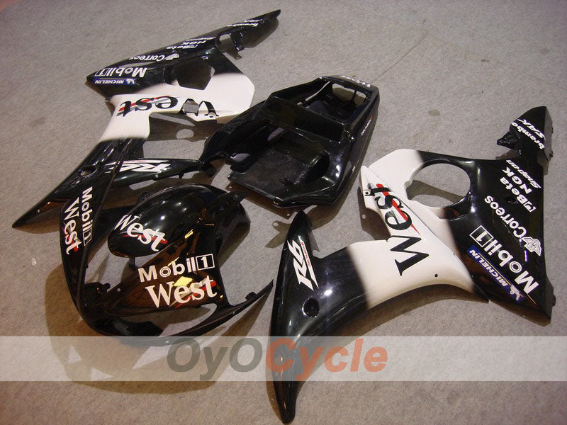 Verkleidungssatz für Einspritzung für 05 YZF-R6 - Weiß, Schwarz - West #OYO87902642 Hauptbild