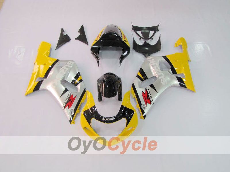 Einspritz-Verkleidungssatz für GSX R600 01-03 - Gelb, Silber - Werksdesign #OYO87901085 Hauptbild