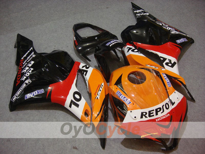 Einspritz-Verkleidungskit für CBR600RR 09-12 - Orange, Schwarz - Repsol #OYO87900458 Hauptbild