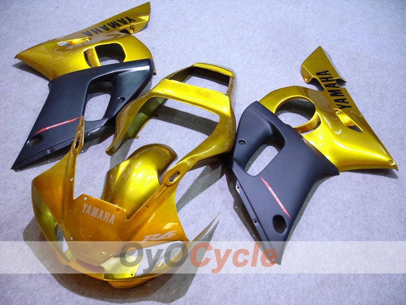 Einspritz-Verkleidungskit für YZF-R6 98-02 - Schwarz, Gold - Werksstil #OYO87901013 Hauptbild