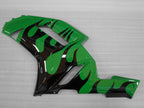 Spritzguss-Verkleidungssatz für 07-08 NINJA ZX-6R - Grün, Schwarz - Flame #OYO87901931