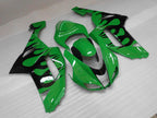 Spritzguss-Verkleidungssatz für 07-08 NINJA ZX-6R - Grün, Schwarz - Flame #OYO87901931