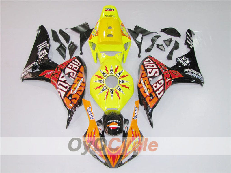 Einspritz-Verkleidungssatz für 06-07 CBR1000RR - Gelb, Schwarz - Rossi #OYO87900639 Hauptbild